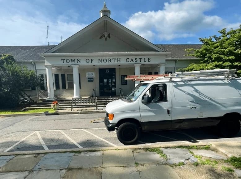 Bay Village Power Washing commercial cleaning team at work in Bay Village business district